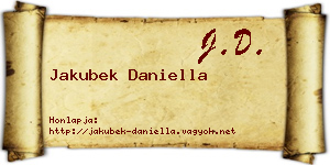 Jakubek Daniella névjegykártya